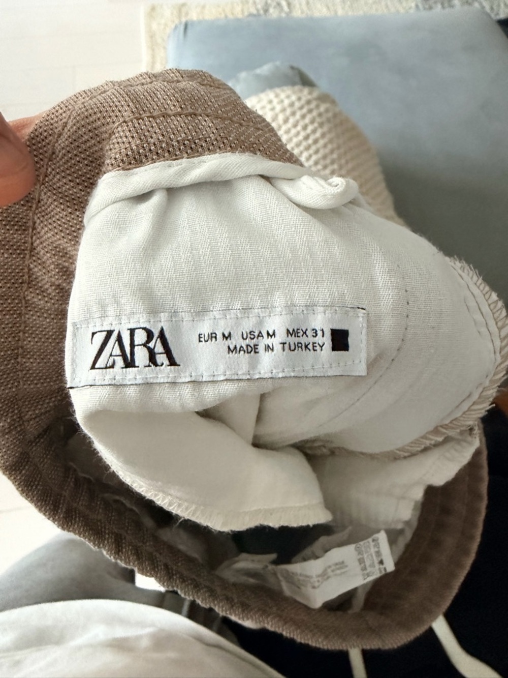 Zara Neutral-Tone Drawstring Pants - Picture 5 of 5